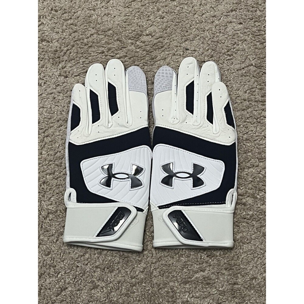 Under Armour Yard Gloves - Batting Men's White/Navy New with Tags Sz Medium